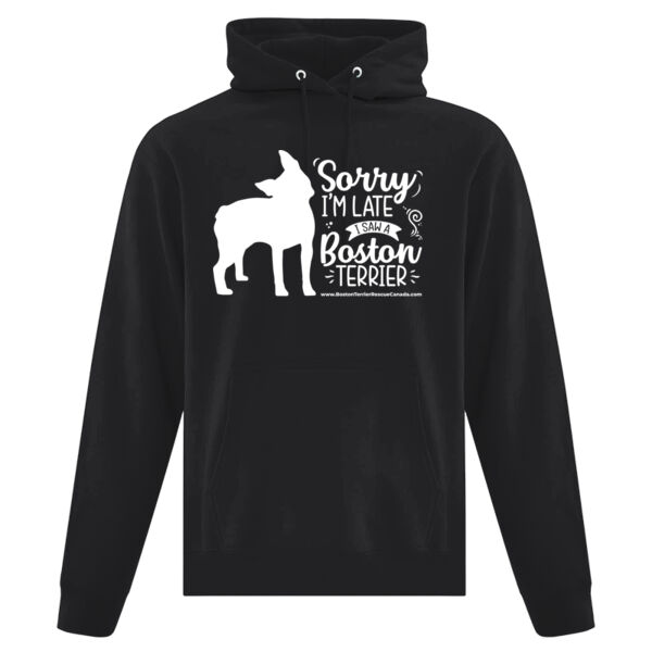 Sorry I'm Late Unisex Hoodie White Graphic Thumbnail
