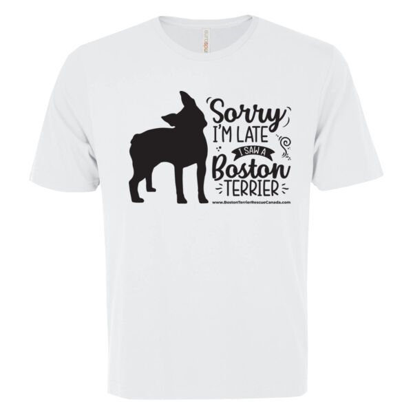 Sorry I'm Late Unisex Tee Black Graphic Thumbnail