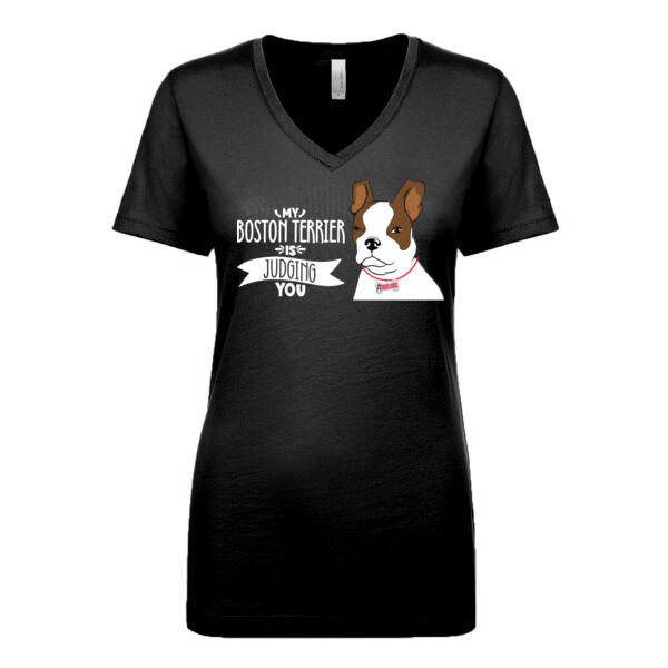 Ladies Judging Terrier V Neck Light Graphic Thumbnail