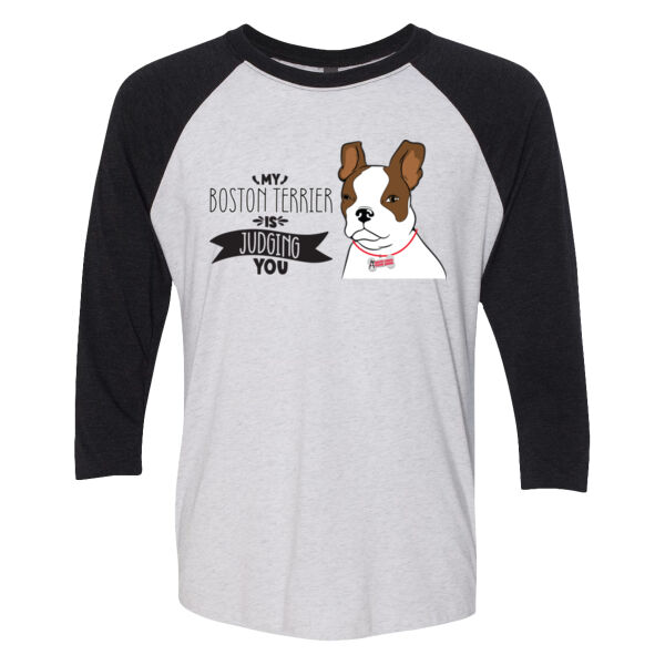 Judging Terrier Unisex Baseball Tee Dark Graphic Thumbnail