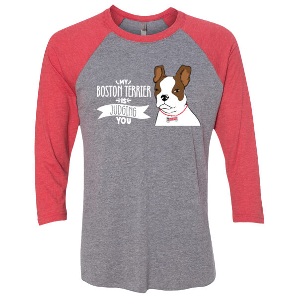 Judging Terrier Unisex Baseball Tee Light Graphic Thumbnail