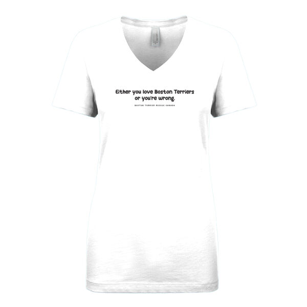 Ladies Either You Love BTs or You're Wrong Dark Graphic V Neck Thumbnail