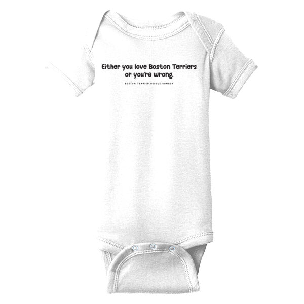  Either You Love BTs or You're Wrong Dark Graphic Baby Onesie Thumbnail